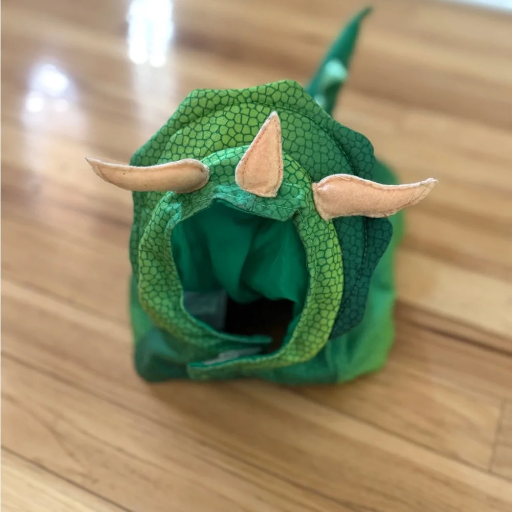 Green Dinosaur 🦖 Costume and Pirate Hat 🏴‍☠️ for Pets 🐱 🐶